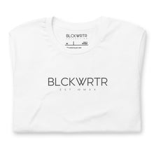 Load image into Gallery viewer, Blckwrtr est.mmxx Tee - White
