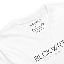 Load image into Gallery viewer, Blckwrtr est.mmxx Tee - White
